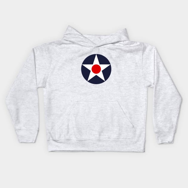 US Army Air Corps Kids Hoodie by RoyalCougar